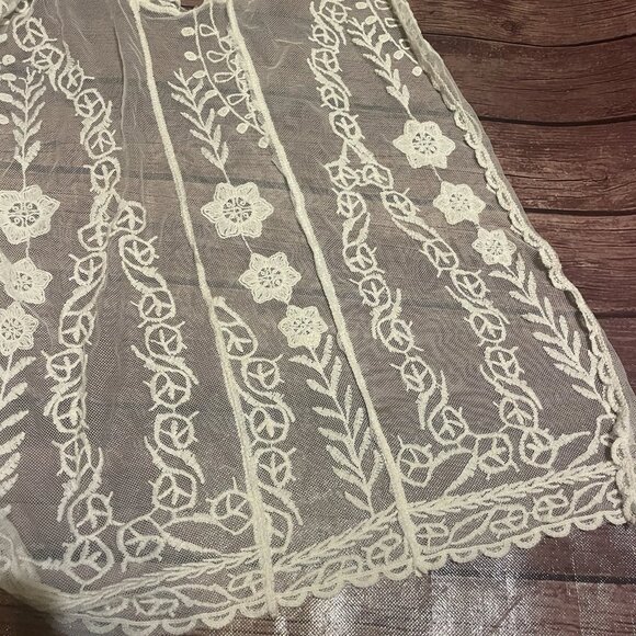 Women’s Hit List Lace Cover Cardigan M/L Top Shirt - Picture 4 of 6